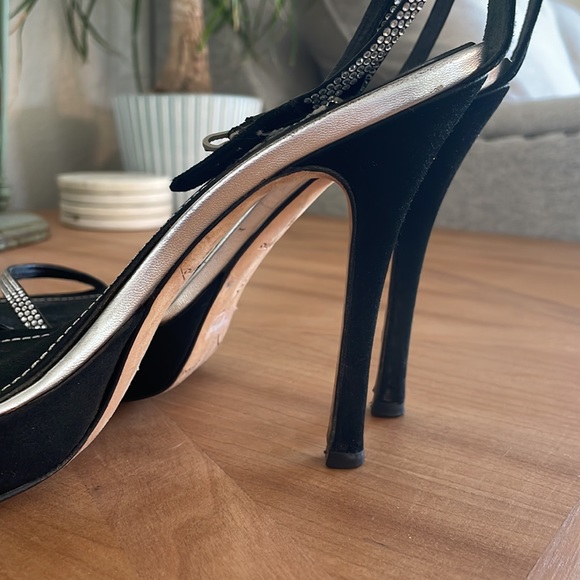 🖤 Rene Caovilla Crystal Platform High Heels in Black size 39.5 - Picture 9 of 13